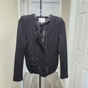 IRO Wool Blend Black Textured Jacket